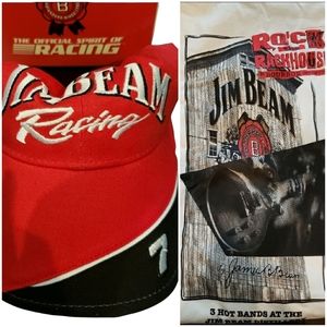 Jim Bean Robby Gordon Racing tshirt and hat combo